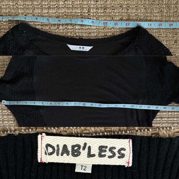 Vintage Y2K Diab’less Paris Black Knit Sweater Dress – French Archive Label, T2 - Picture 7 of 9